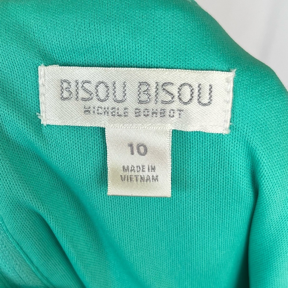 Bisou Bisou • Teal Full Lace Halter Sheath Dress • Size 10 - Picture 6 of 7